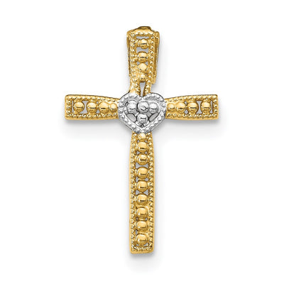 14K gold cross pendant