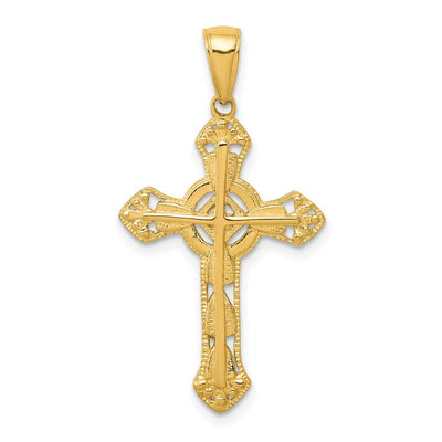 14K gold cross pendant