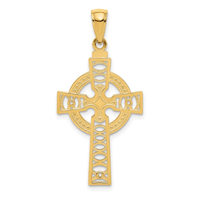 14K gold circle pendant