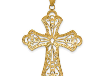 14k Yellow & Rhodium Pendants Style C4272 - Classique Jewelry Inc.