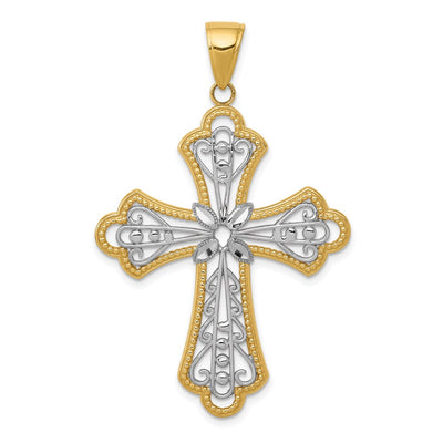 14K gold cross pendant