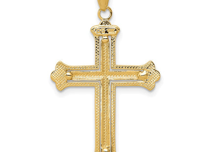 14k Yellow & Rhodium Pendants Style C4280 - Classique Jewelry Inc.