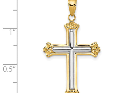14k Yellow & Rhodium Pendants Style C4280 - Classique Jewelry Inc.