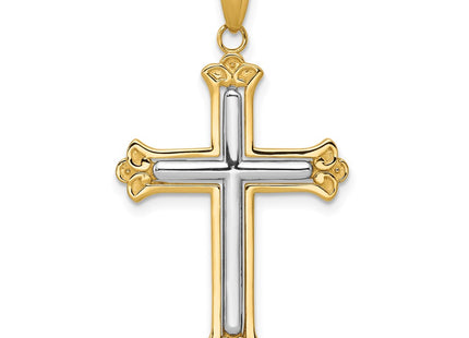14k Yellow & Rhodium Pendants Style C4280 - Classique Jewelry Inc.