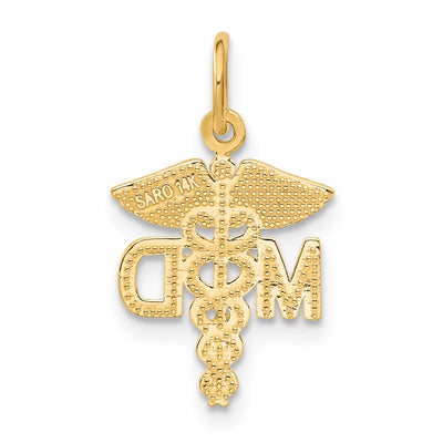 14K M.D. Caduceus Charm
