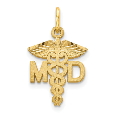 14K M.D. Caduceus Charm