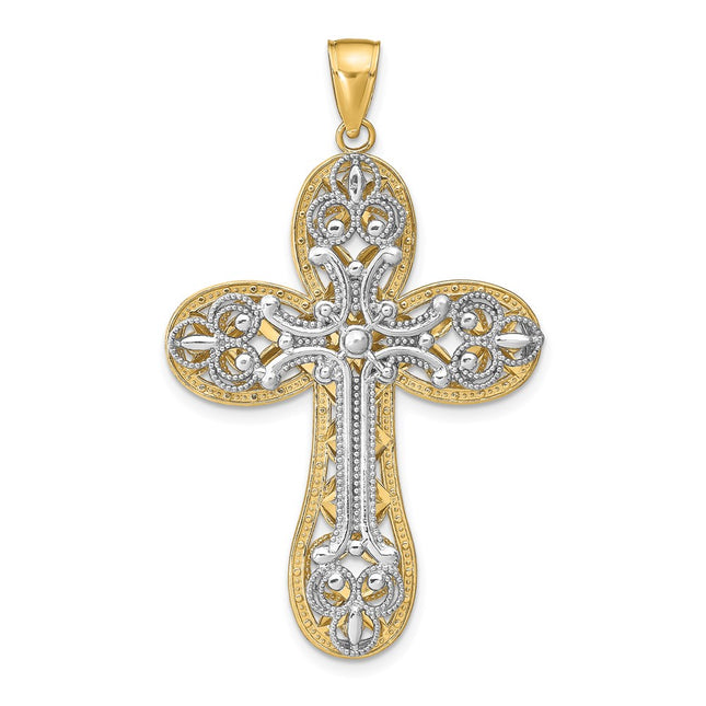14k Two-tone Pendants Style C4325 - Classique Jewelry Inc.