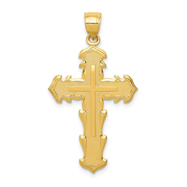 14K gold cross pendant