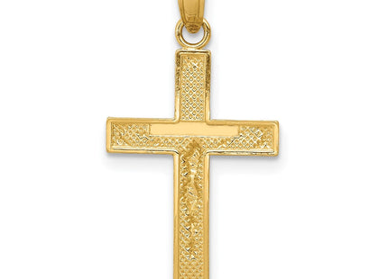 14K gold crucifix pendant, further view