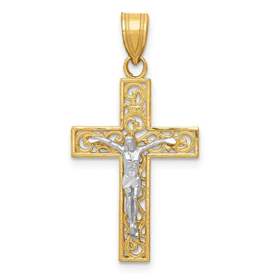 14K gold crucifix pendant