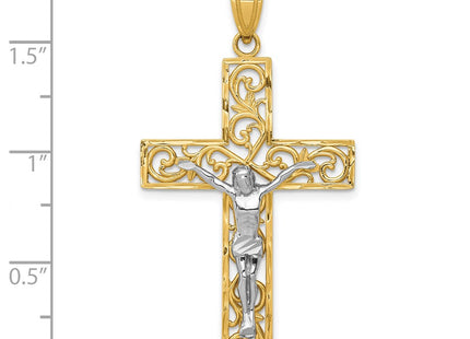 14k Two-tone Pendants Style C4394 - Classique Jewelry Inc.
