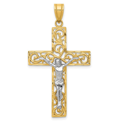 14K gold crucifix pendant