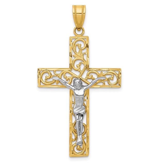 14k Two-tone Pendants Style C4394 - Classique Jewelry Inc.