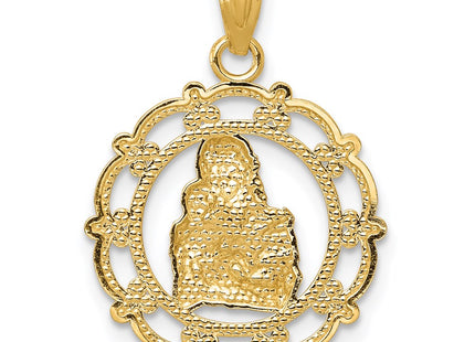 14k Yellow & Rhodium Pendants Style C4403 - Classique Jewelry Inc.