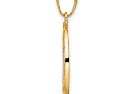 14k Yellow & Rhodium Pendants Style C4410 - Classique Jewelry Inc.