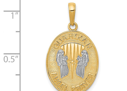 14k Yellow & Rhodium Pendants Style C4410 - Classique Jewelry Inc.