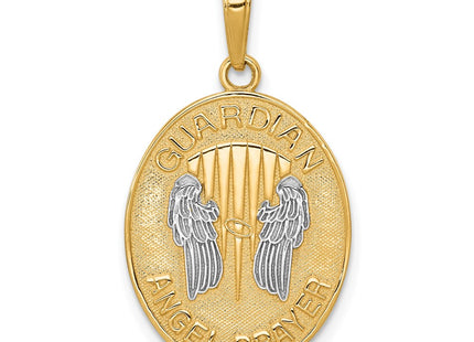 14k Yellow & Rhodium Pendants Style C4410 - Classique Jewelry Inc.