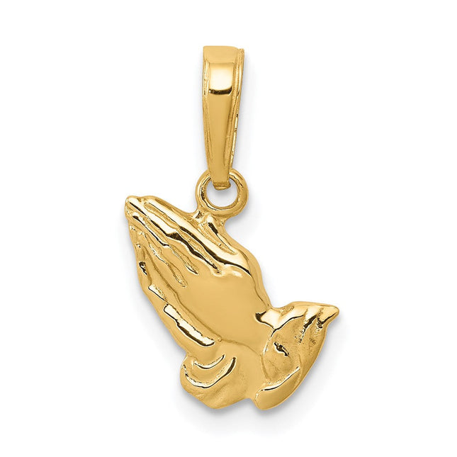 14K Praying Hands Pendant, 26 x 19mm