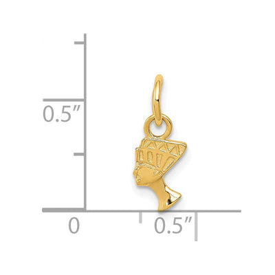14K Nefertiti Charm, 15 x 6mm