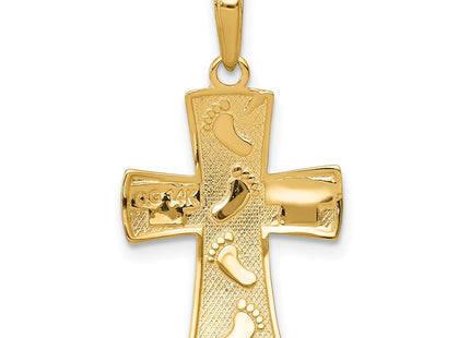 14k Yellow & Rhodium Pendants Style C4430 - Classique Jewelry Inc.