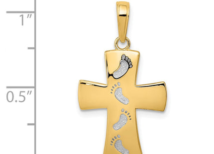 14k Yellow & Rhodium Pendants Style C4430 - Classique Jewelry Inc.