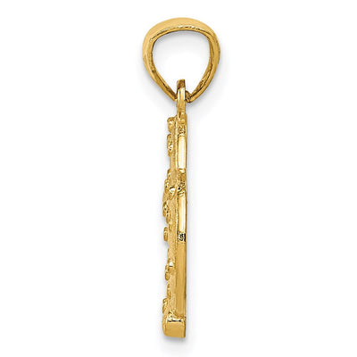 14K Pretzel Pendant