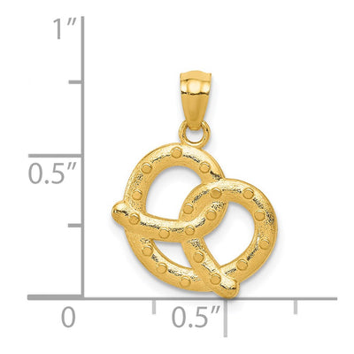 14K Pretzel Pendant
