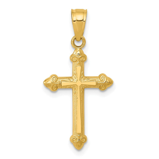14K gold cross pendant