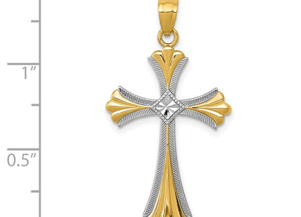14k Yellow & Rhodium Pendants Style C4480 - Classique Jewelry Inc.