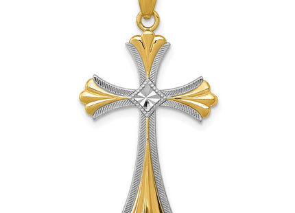14k Yellow & Rhodium Pendants Style C4480 - Classique Jewelry Inc.