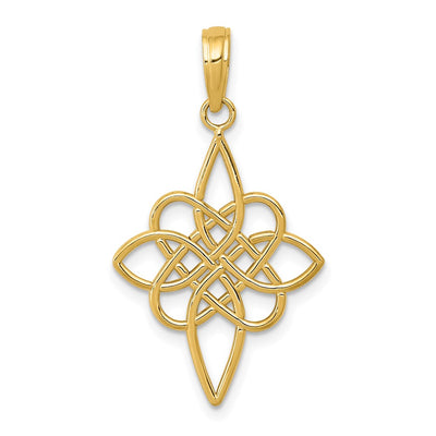 14K gold knot pendant