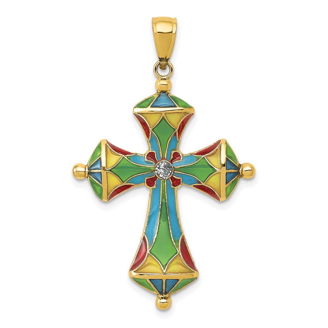 14k Yellow Gold Pendants Style C4486 - Classique Jewelry Inc.