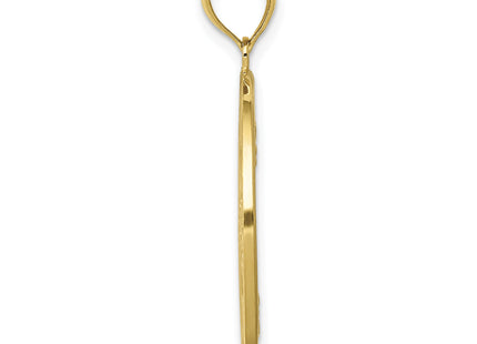 14k Yellow Gold Polished Doves in Circle Pendant