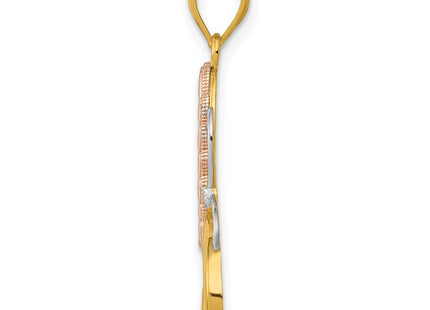 14k Two-tone Pendants Style C4498 - Classique Jewelry Inc.