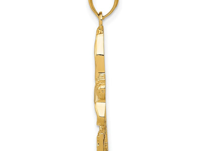 14k Yellow & Rhodium Pendants Style C4505 - Classique Jewelry Inc.