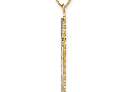 14k Yellow & Rhodium Pendants Style C4506 - Classique Jewelry Inc.