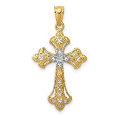 14K gold cross pendant