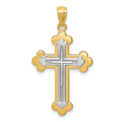 14K gold cross pendant