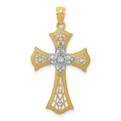 14K gold cross pendant