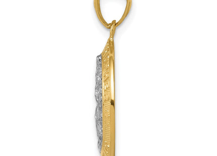 14K gold st christopher pendant, alternate view