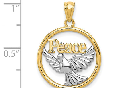 14k Yellow & Rhodium Pendants Style C4527 - Classique Jewelry Inc.