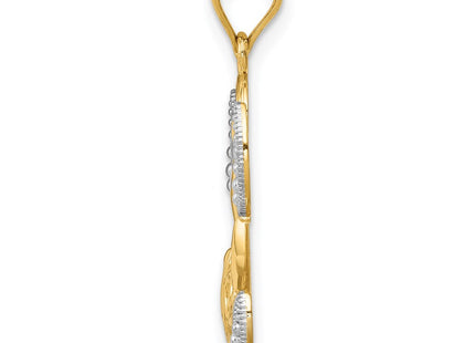 14K gold angel pendant, alternate view