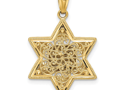 14k Two-tone Star of David Pendant (Style C4531)
