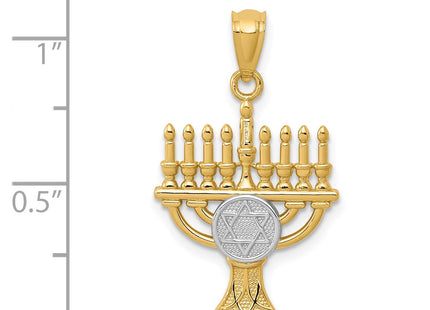 14k Yellow & Rhodium Pendants Style C4532 - Classique Jewelry Inc.