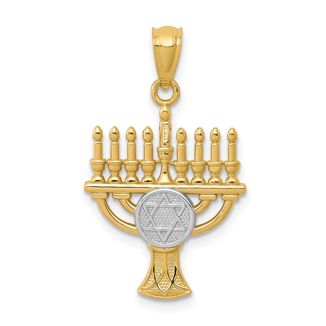 14k Yellow & Rhodium Pendants Style C4532 - Classique Jewelry Inc.