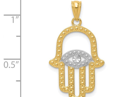 14k Yellow & Rhodium Pendants Style C4533 - Classique Jewelry Inc.