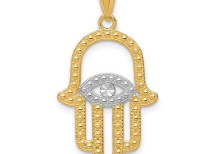 14k Yellow & Rhodium Pendants Style C4533 - Classique Jewelry Inc.