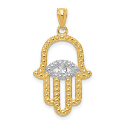 14K gold hamsa pendant