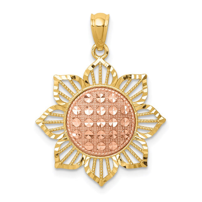 14k Two-tone Pendants Style C4569 - Classique Jewelry Inc.