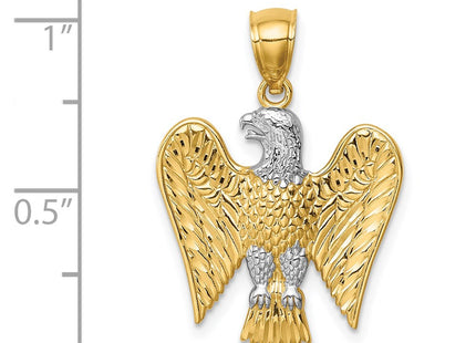 14k Yellow & Rhodium Pendants Style C4577 - Classique Jewelry Inc.